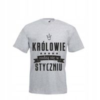 Koszulka MĘSKA KRÓLOWIE RODZĄ SIĘ W STYCZNIU