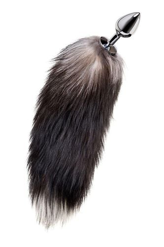 silver anal plug with a fox tail na Arena.pl
