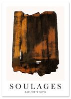 Plakat abstrakcja soulages rdza 30x40 cm
