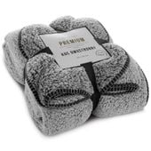 Miękki koc barankowy KOALA 170X210 stalowy