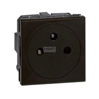 MOSAIC - Płaskie gniazdo 2P+Z 16 A - 250 V~ - zaciski automatyczne - 2 modułowy - Antracyt Legrand 079121L