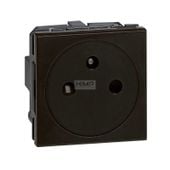 MOSAIC - Płaskie gniazdo 2P+Z 16 A - 250 V~ - zaciski automatyczne - 2 modułowy - Antracyt Legrand 079121L