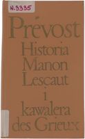 Prevost Historia Manon Lescaut i kawalera des Grieux Biblioteka Klasyki1974