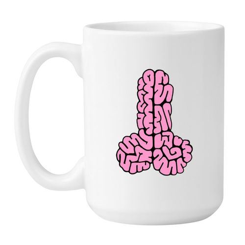 KUBEK "MÓZG - PENIS" Wzór - Duży 450 ml na Arena.pl