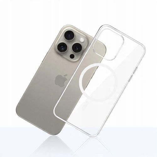 Etui plecki cover z MagSafe na tył Apple iPhone 15 Pro - 3mk Clear MagCase na Arena.pl