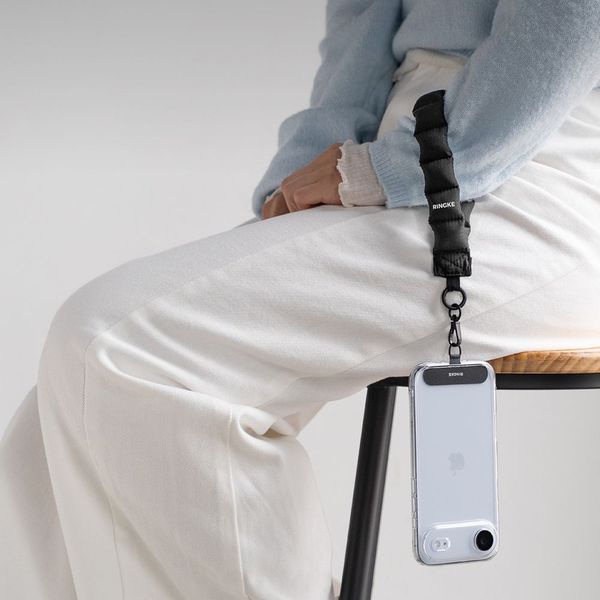 ringke holder & puffer hand strap calm black zdjęcie 5