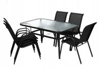 ZESTAW MEBLI OGRODOWYCH 6 OSOBOWYCH MEBLE OGRODOWE STÓŁ Z KRZESŁAMI KRZESŁO