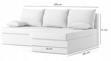 NAROŻNIK MONAKO SZARY CZARNY Rogówka KANAPA Rozkładana z Funkcją Spania na Arena.pl