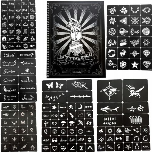 Tatuaże brokatowe SZABLONY 373 SZT KATALOG DLA DZIECI I DOROSŁYCH na Arena.pl