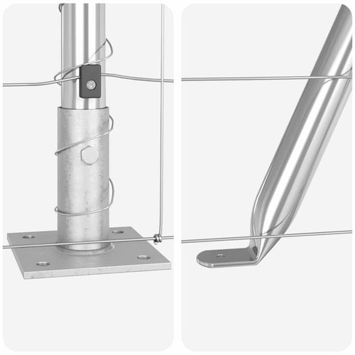 Ogrodzenie pastwiskowe Srebrny 50 x 1.2 m Stal galwanizowana na Arena.pl
