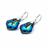 Srebrne Kolczyki 925 z kr. Swarovski Baroque 22mm