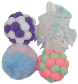 Zabawka dla kota 4 piłki pluszowe i szeleszczące