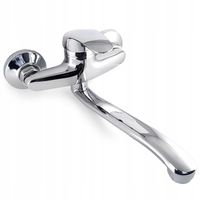 BATERIA ŁAZIENKOWA UMYWALKOWA KUCHENNA KRAN CHROM DŁUGA RUCHOMA WYLEWKA