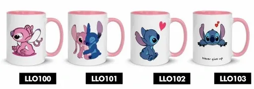 KUBEK RÓŻOWY NA PREZENT DLA FANA LILO STICH WZORY + OPAKOWANIE GRATIS zdjęcie 3