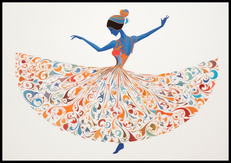 Plakat 100x70cm Wirująca Balerina zdjęcie 2