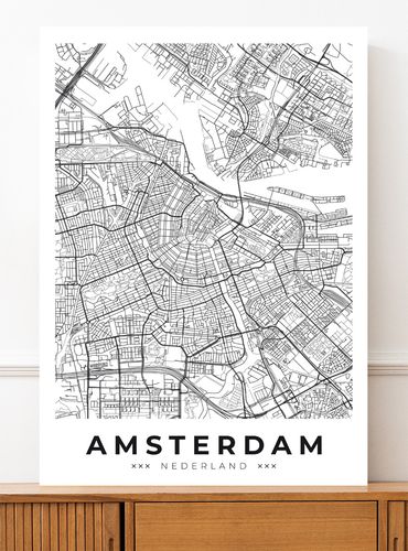 Plakat mapa plan miasta Amsterdam 50x70 cm na Arena.pl