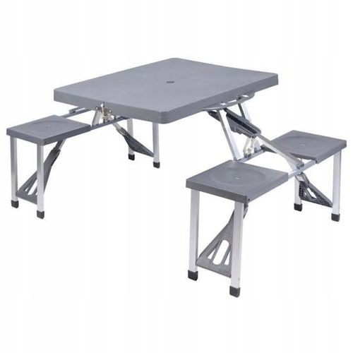 STÓŁ KEMPINGOWY TURYSTYCZNY SKŁADANY Z KRZESŁAMI Redcliffs szary na Arena.pl