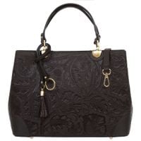 VERA PELLE torebka damska skórzana klasyczna z paskiem V541 c.brązowa