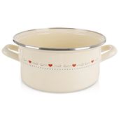 Garnek Emaliowany do Gotowania Tradycyjny na Gaz Indukcję 24 cm 4L