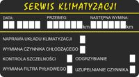 NAKLEJKI WYMIANA OLEJU serwis klimatyzacji 200 szt