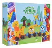 Zestaw Dużych Klocków Kolejka Zwierząt