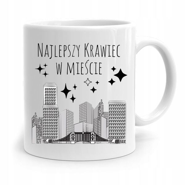 Kubek Prezent Krawcowej Krawca Najlepszy W Mieście Z Nadrukiem Ze Zdjęciem zdjęcie 1