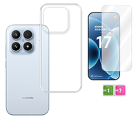 Etui silikonowe 2mm do XIAOMI 17 case przezroczyste + szkło na ekran 9H