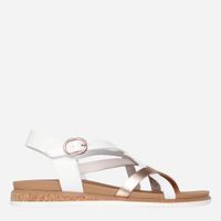 Sandały damskie płaskie Skechers 114709-WHT