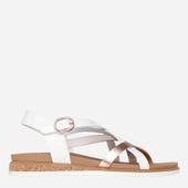 Sandały damskie płaskie Skechers 114709-WHT