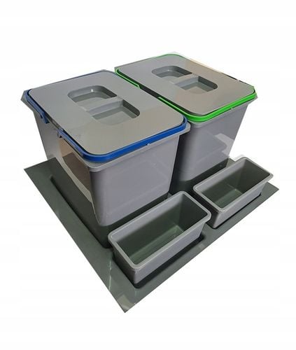 Pojemnik na odpady PRAKTIKO 60 podwójny (2x15l) tworzywo sztuczne na Arena.pl
