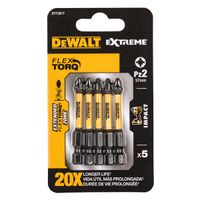 końcówki wkrętakowe udarowe pz2*50 torsion 5szt - dw dt7391t