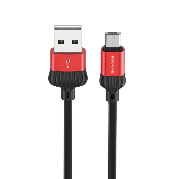 Borofone Kabel BX28 Dignity - USB na Micro USB - 2,4A 1 metr czerwony zdjęcie 1