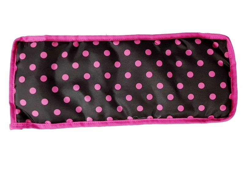 ND24_5250 Wozek dla lalek Alice czarny w rozowe g zdjęcie 7