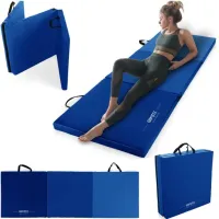 MATERAC GIMNASTYCZNY SKŁADANY FITNESS JOGA MATA 180X60X5CM GYMTEK