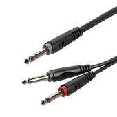 Kabel audio Jack 6.3mm stereo / 2 x Jack 6.3mm mono 1m Roxtone SAYC100L1