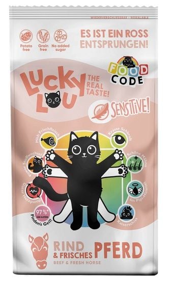 Lucky Lou Food Code Sensitive Wołowina & Konina 340g zdjęcie 1