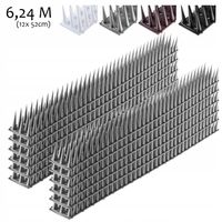 KOLCE NA PTAKI GOŁĘBIE PLASTIKOWE 12szt 6,24m