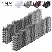 KOLCE NA PTAKI GOŁĘBIE PLASTIKOWE 12szt 6,24m