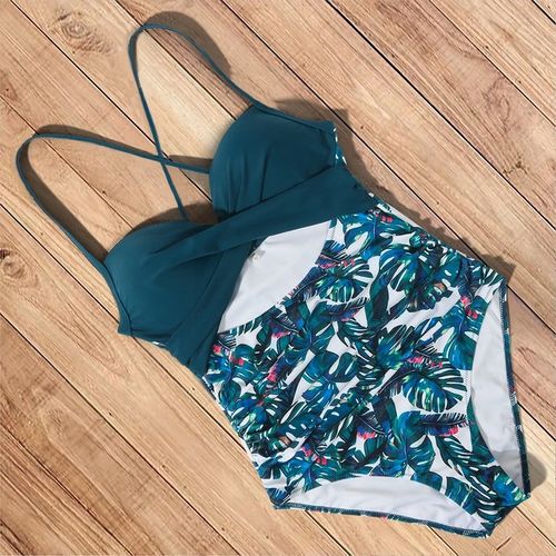 Jednoczęściowy strój kąpielowy niebieski XL (S155) na Arena.pl