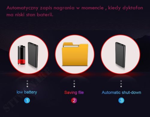 NAJMNIEJSZY MINI MAŁY DYKTAFON URUCHAMIANY NA GŁOS / DŹWIĘK na Arena.pl