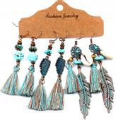 Kolczyki Vintage Folk Etniczne Zestaw Boho Retro  B52