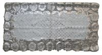 bieżnik obrus koronkowy pvc 40 x 84 cm srebrny