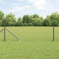 Słupek ogrodzeniowy. Szary 25 x 0,8 m (siatka 60 x 60 mm) Stal