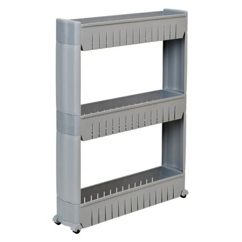 Półki łazienkowe na kółkach szare 3 poziomy Leira na Arena.pl