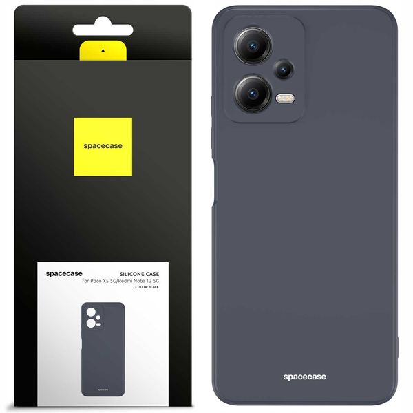 Spacecase Silicone Case Poco X5 5G/Redmi Note 12 5G black zdjęcie 1