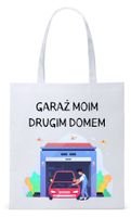 Dla Mechanika Prezent Torba Eco Biała Shopper Z Nadrukiem Ze Zdjęciem