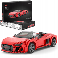 KLOCKI Konstrukcyjne SAMOCHODY Sportowe Auto AUDI R8 1440 El. Zestaw 1:14