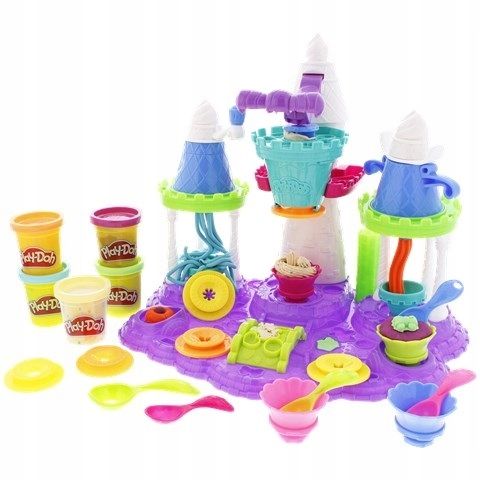 Ciastolina PLAY-DOH MAGICZNA LODZIARNIA TĘCZOWE LODY UNICORN 4 tuby 8 kolor na Arena.pl