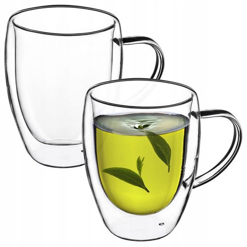 SZKLANKI TERMICZNE DO KAWY HERBATY LATTE 350ml KUBKI PODWÓJNE ŚCIANKI 2 szt na Arena.pl