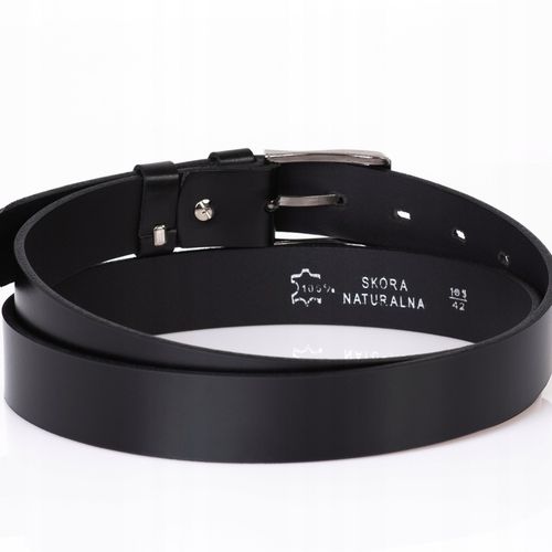 SEPHER Pasek Męski Skórzany CZARNY garnitur spodni na Arena.pl